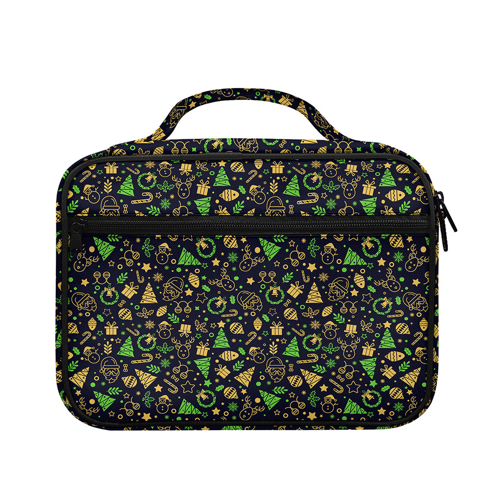 Christmas Party Elements Pattern Print Briefcase Bible Bag