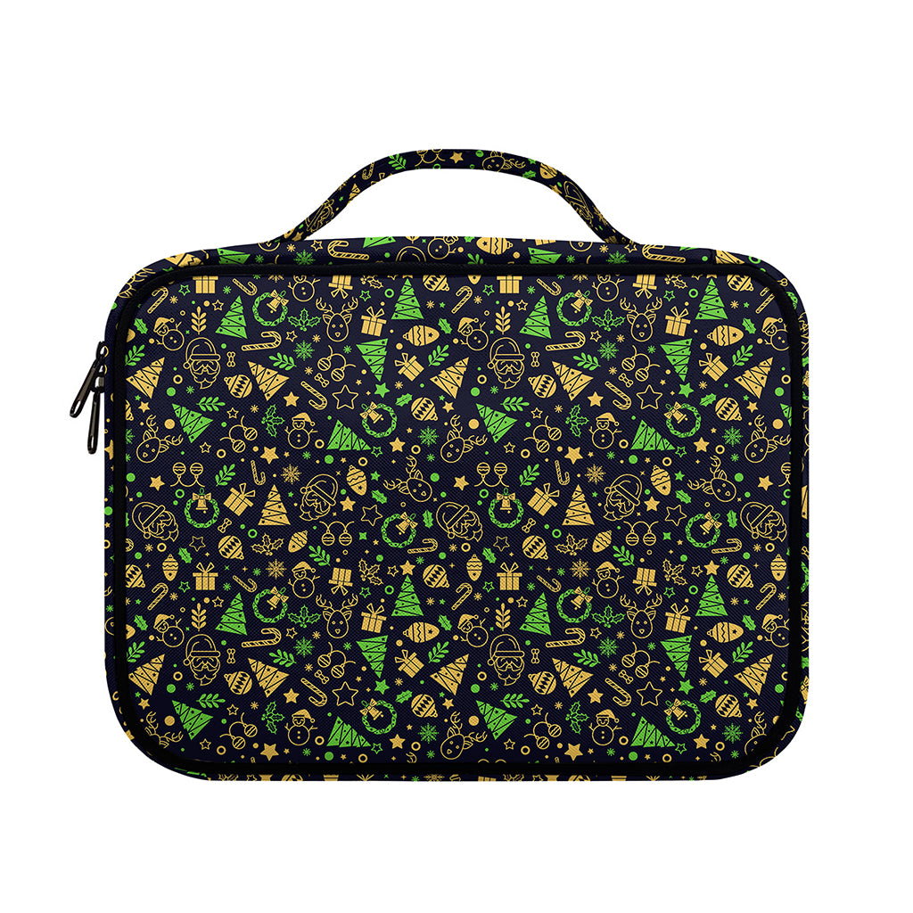 Christmas Party Elements Pattern Print Briefcase Bible Bag