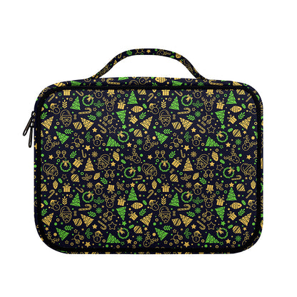 Christmas Party Elements Pattern Print Briefcase Bible Bag