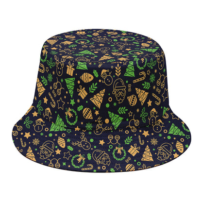 Christmas Party Elements Pattern Print Bucket Hat