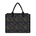 Christmas Party Elements Pattern Print Canvas Tote Bag