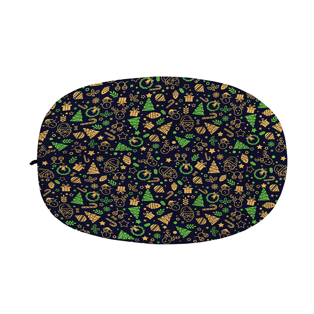 Christmas Party Elements Pattern Print Car Side Mirror Covers