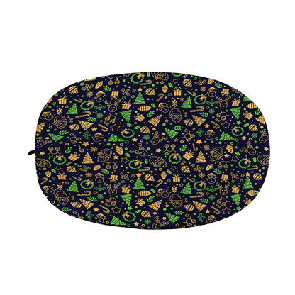 Christmas Party Elements Pattern Print Car Side Mirror Covers