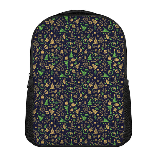 Christmas Party Elements Pattern Print Casual Backpack