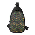 Christmas Party Elements Pattern Print Sling Bag