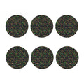 Christmas Party Elements Pattern Print Coaster Set