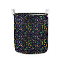Christmas Party Elements Pattern Print Collapsible Laundry Basket