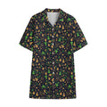 Christmas Party Elements Pattern Print Cotton Hawaiian Shirt