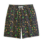 Christmas Party Elements Pattern Print Cotton Shorts