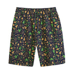 Christmas Party Elements Pattern Print Cotton Shorts