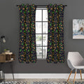 Christmas Party Elements Pattern Print Grommet Curtain Panels