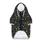 Christmas Party Elements Pattern Print Dog Zip Up Hoodie