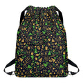 Christmas Party Elements Pattern Print Drawstring Backpack