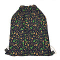 Christmas Party Elements Pattern Print Drawstring Bag