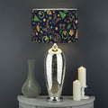 Christmas Party Elements Pattern Print Drum Lamp Shade