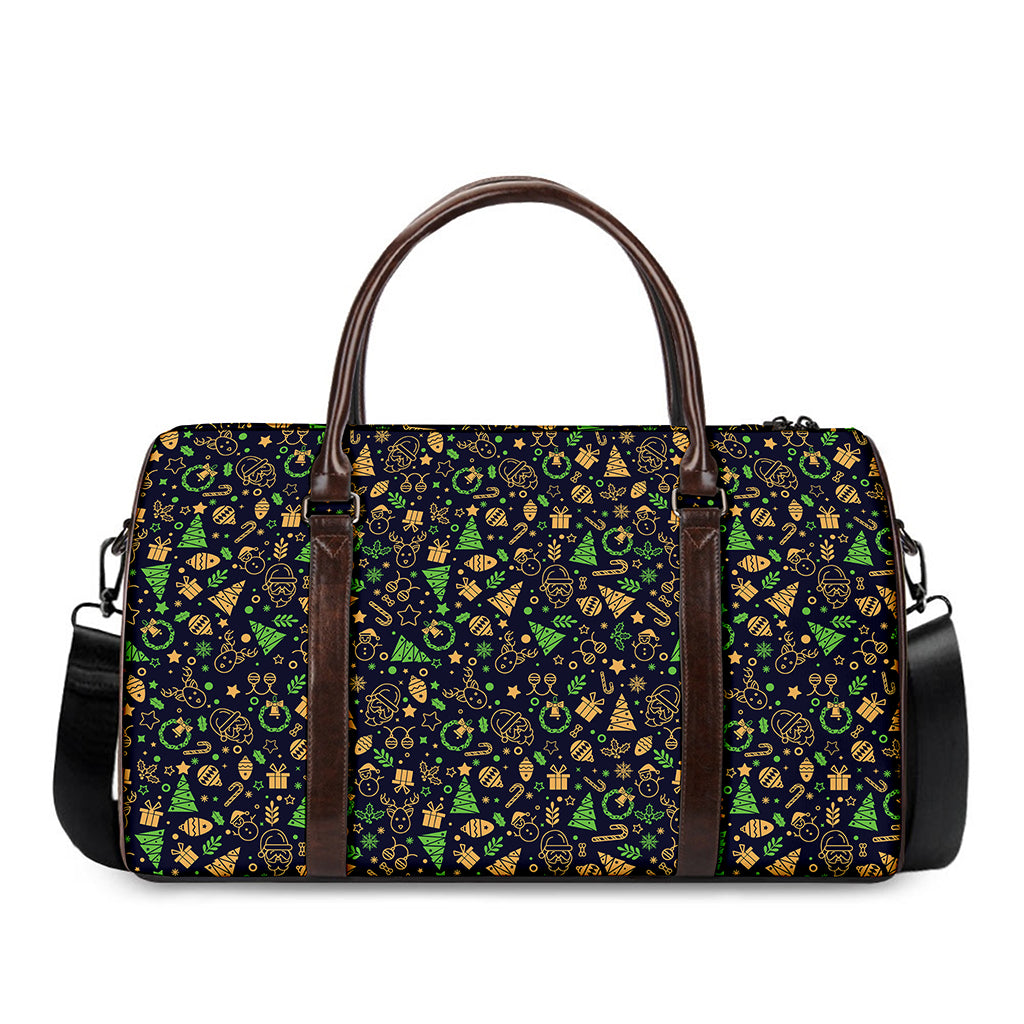 Christmas Party Elements Pattern Print Duffle Bag