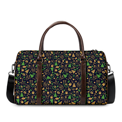Christmas Party Elements Pattern Print Duffle Bag