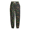 Christmas Party Elements Pattern Print Fleece Lined Knit Pants