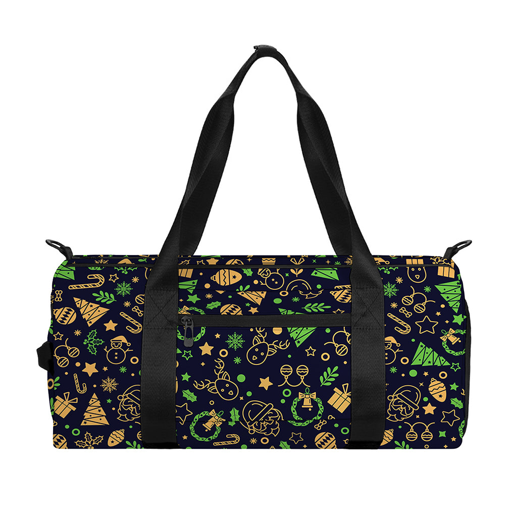 Christmas Party Elements Pattern Print Gym Bag