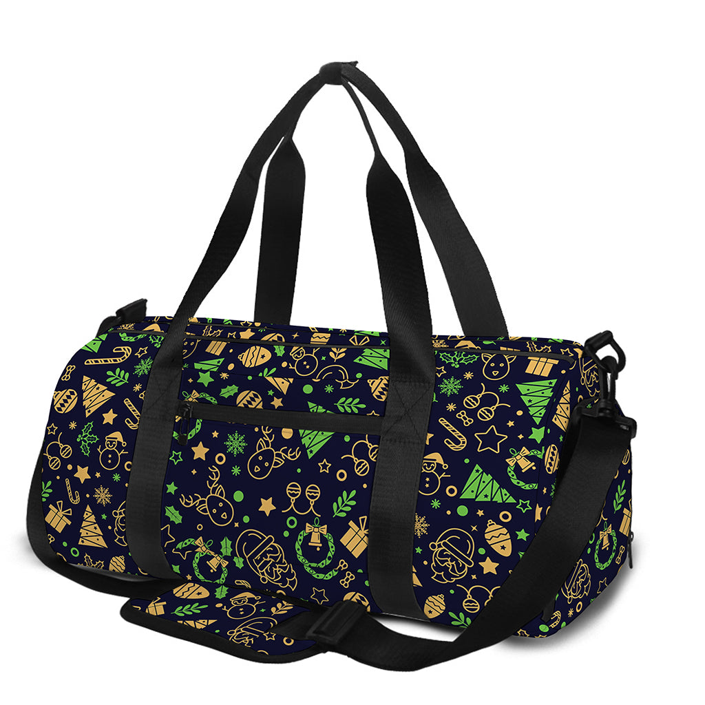 Christmas Party Elements Pattern Print Gym Bag
