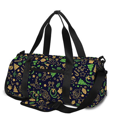 Christmas Party Elements Pattern Print Gym Bag
