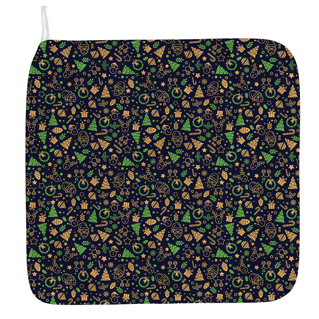 Christmas Party Elements Pattern Print Hand Towel
