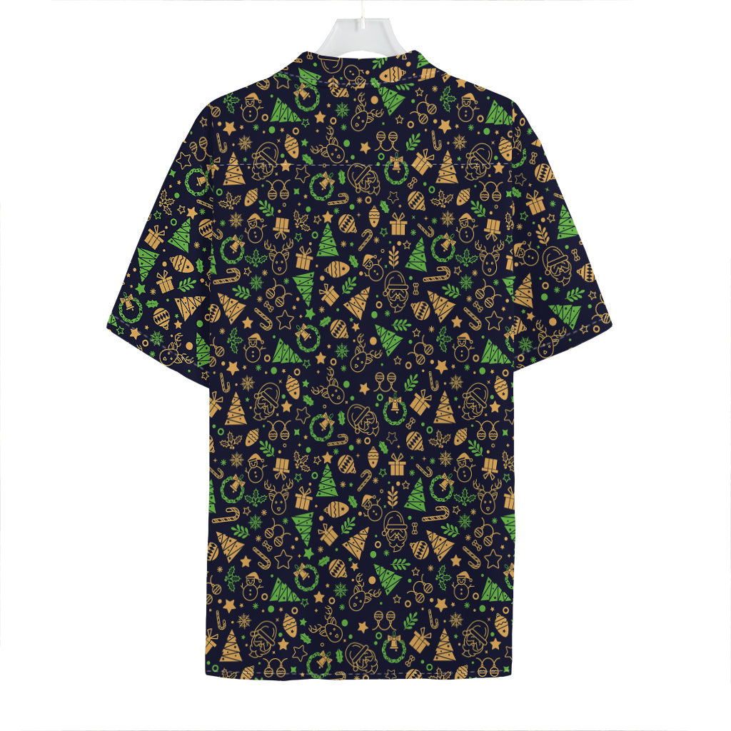 Christmas Party Elements Pattern Print Hawaiian Shirt
