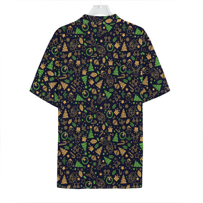 Christmas Party Elements Pattern Print Hawaiian Shirt