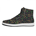 Christmas Party Elements Pattern Print High Top Leather Sneakers