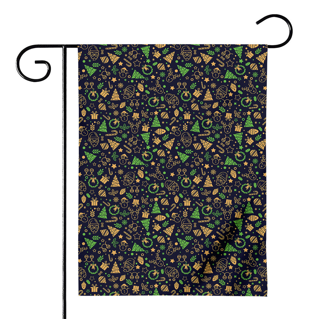 Christmas Party Elements Pattern Print House Flag
