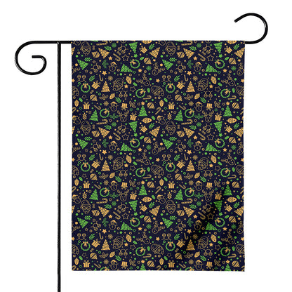 Christmas Party Elements Pattern Print House Flag