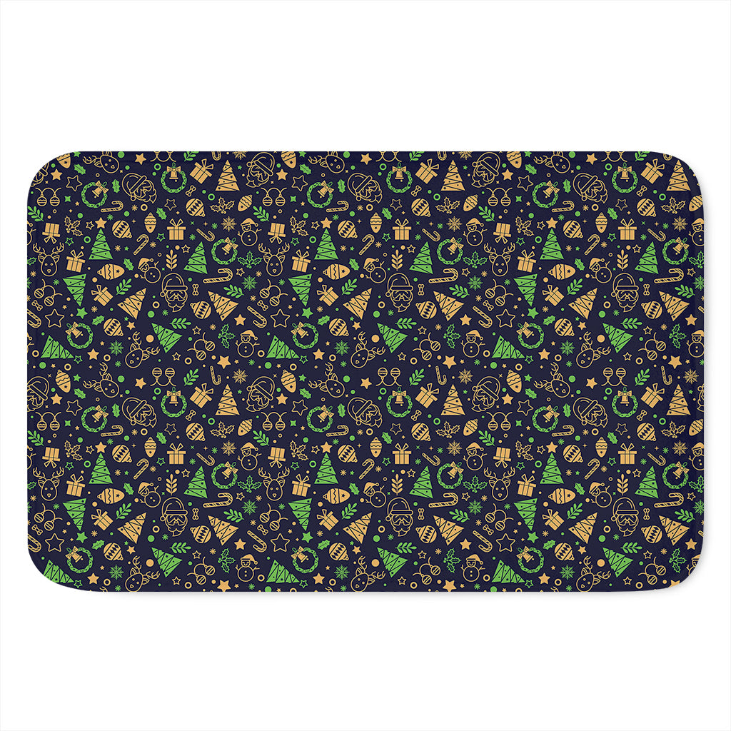 Christmas Party Elements Pattern Print Indoor Door Mat