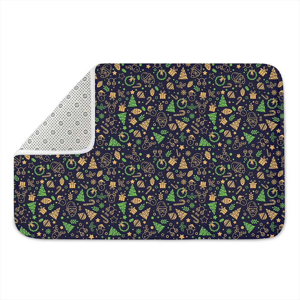 Christmas Party Elements Pattern Print Indoor Door Mat