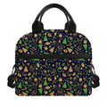 Christmas Party Elements Pattern Print Insulated Lunch Bag
