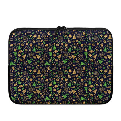 Christmas Party Elements Pattern Print Laptop Sleeve