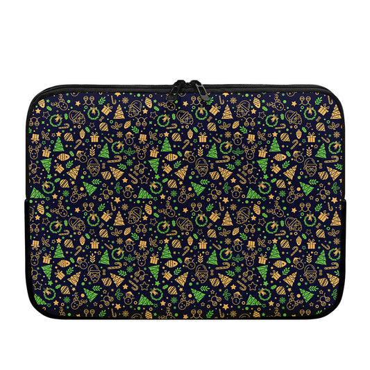 Christmas Party Elements Pattern Print Laptop Sleeve