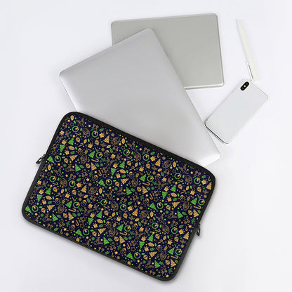 Christmas Party Elements Pattern Print Laptop Sleeve