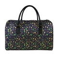 Christmas Party Elements Pattern Print Leather Duffel Bag