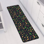 Christmas Party Elements Pattern Print Long Kitchen Mat