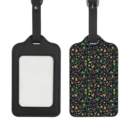 Christmas Party Elements Pattern Print Luggage Tag