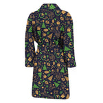 Christmas Party Elements Pattern Print Men's Bathrobe