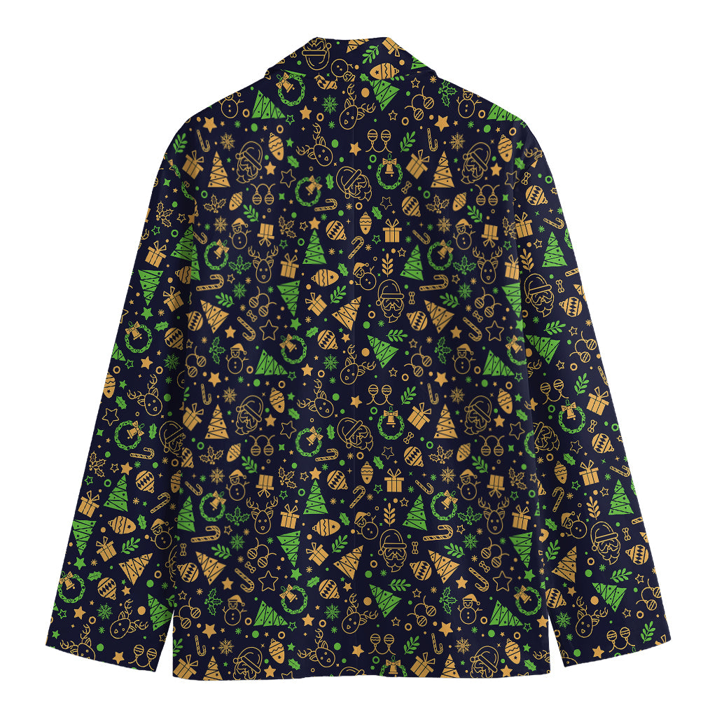 Christmas Party Elements Pattern Print Men's Blazer