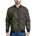 Christmas Party Elements Pattern Print Men's Bomber Jacket