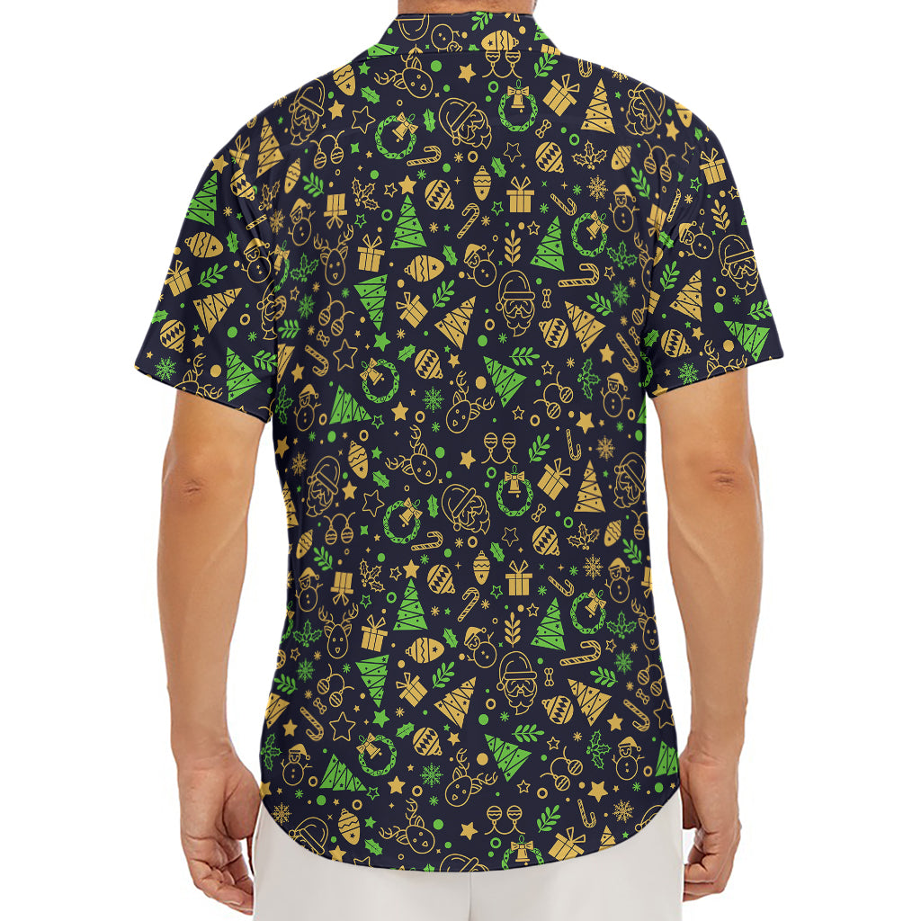 Christmas Party Elements Pattern Print Men's Deep V-Neck Shirt