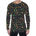 Christmas Party Elements Pattern Print Men's Long Sleeve T-Shirt
