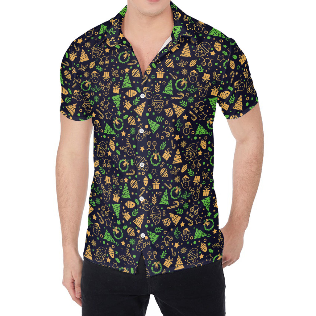 Christmas Party Elements Pattern Print Men's Shirt
