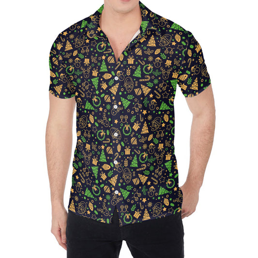 Christmas Party Elements Pattern Print Men's Shirt