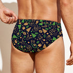 Christmas Party Elements Pattern Print Men's Swim Briefs