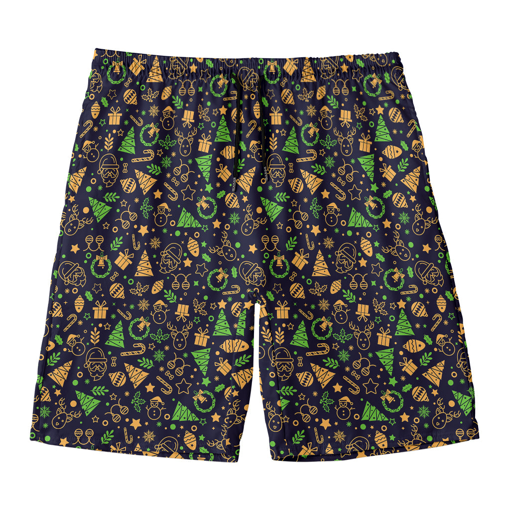 Christmas Party Elements Pattern Print Men's Swim Trunks