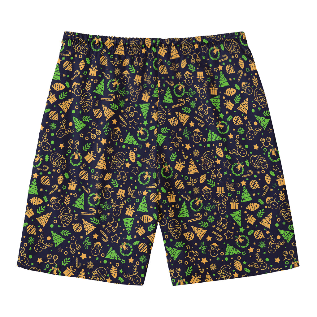 Christmas Party Elements Pattern Print Men's Swim Trunks